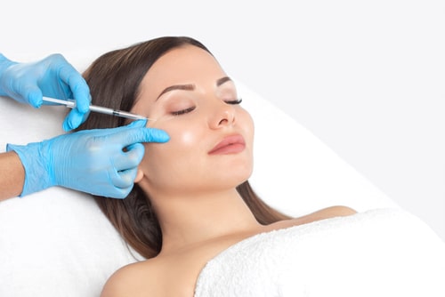 Cosmetologist,Makes,Rejuvenating,Anti,Wrinkle,Injections,On,The,Face,Of